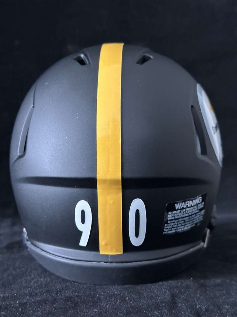 Pittsburgh Steelers Matte Blackout Mini Helmet With Numbers Kit🔥🔥🔥