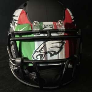 Philadelphia Eagles Italian American tribute Mini Football Helmet.