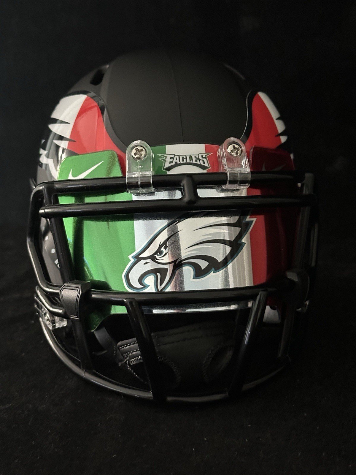 Philadelphia Eagles Italian American tribute Mini Football Helmet.