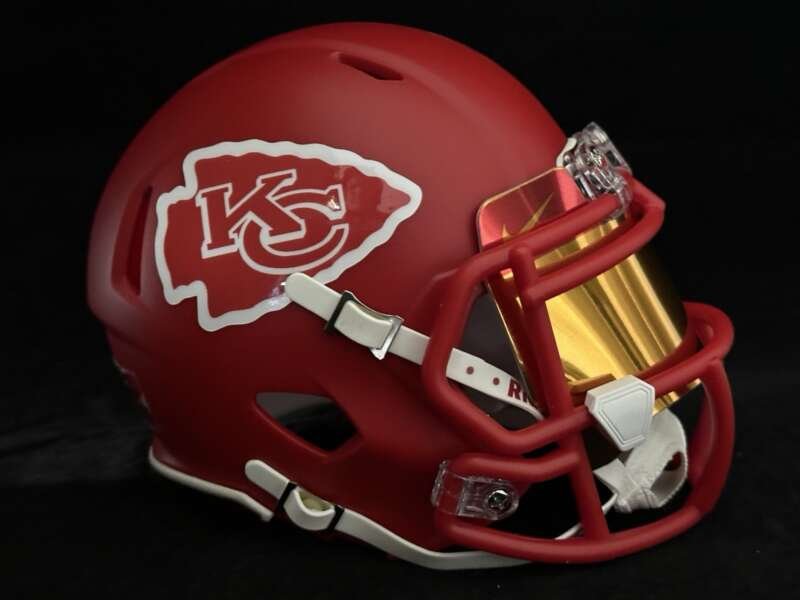 Kansas City Chiefs Satin Red Kingdom Mini Helmet