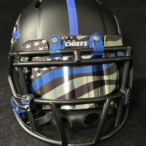 Kansas City Chiefs Back The Blue Mini Football Helmet🔥🔥🔥