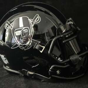 Raiders Glossy Blacked Out Mini With Alternate Raider Logo