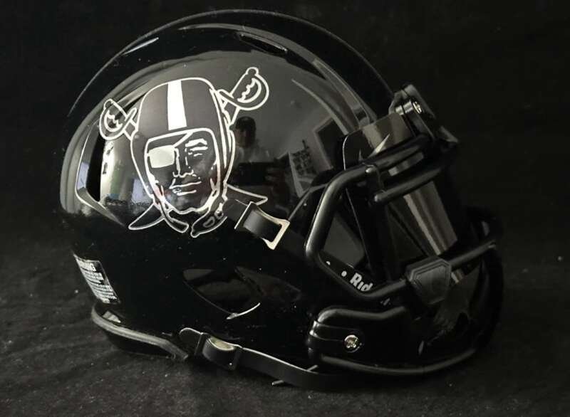 Raiders Glossy Blacked Out Mini With Alternate Raider Logo