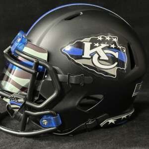 Kansas City Chiefs Back The Blue Mini Football Helmet🔥🔥🔥