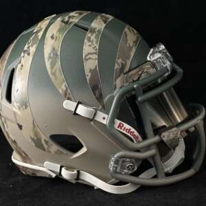 Cincinnati Bengals two tone painted Salute to Service Mini Helmet