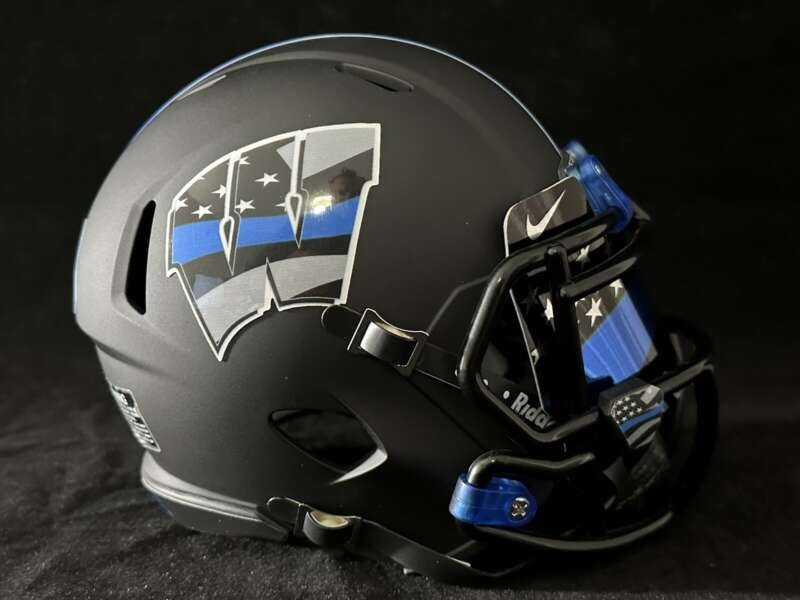 Wisconsin Badgers Back The Blue Mini Helmet
