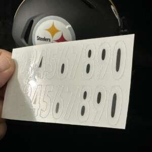 Pittsburgh Steelers Matte Blackout Mini Helmet With Numbers Kit🔥🔥🔥