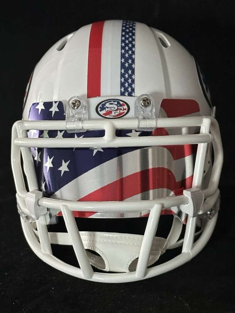 San Francisco 49ers Star Spangled Banner Americas 250th Tribute Mini Helmet