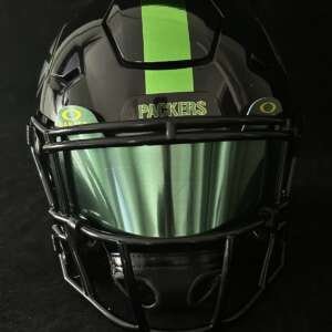 Packers Midi Speedflex Blackout With Chrome Decals And Oakley Visor!