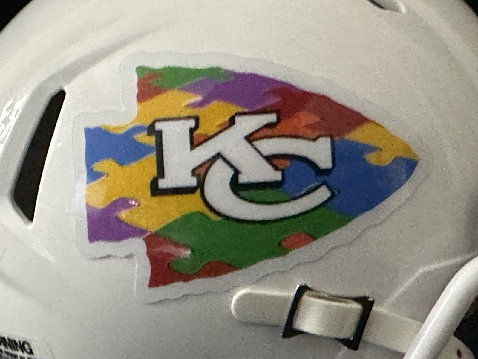 Kansas City Chiefs Autism Awareness Mini Helmet