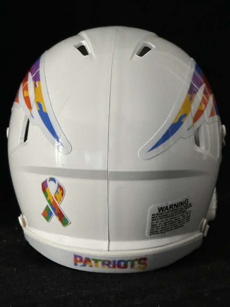 New England Patriots Autism Awareness Mini Helmet With Visor