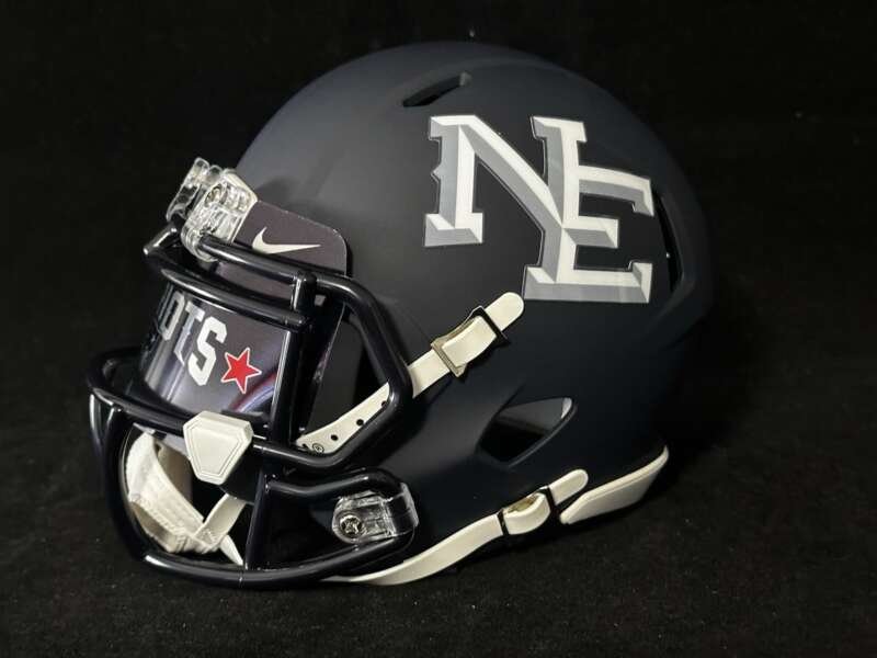 New England Patriots Alternate Mini Helmets With Custom Visor!