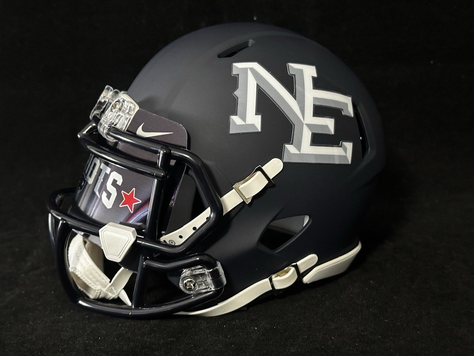 New England Patriots Alternate Mini Helmets With Custom Visor!