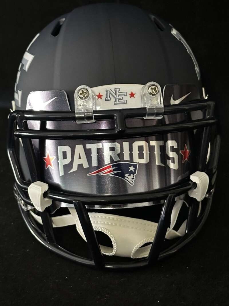 New England Patriots Alternate Mini Helmets With Custom Visor!