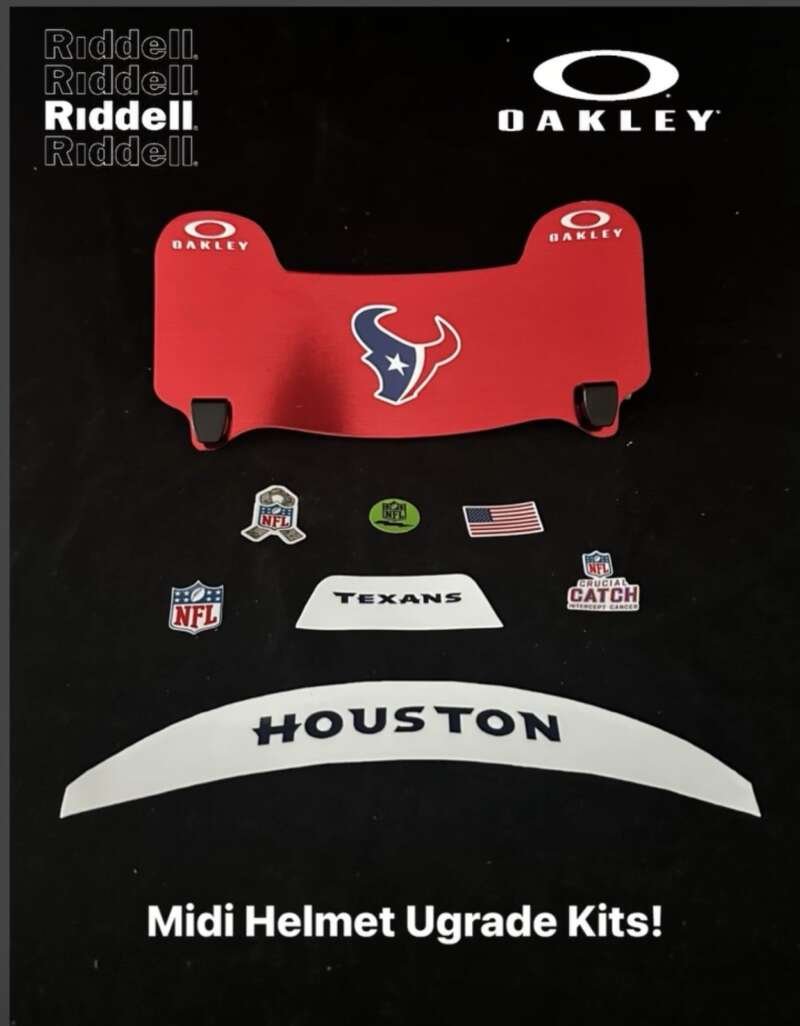 Riddell Midi Texans Upgrade Kit With Reflective Visor