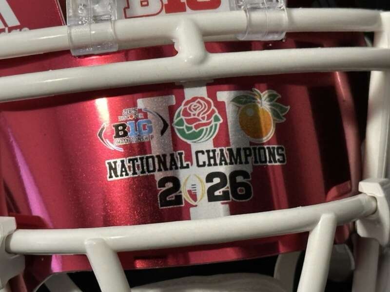 Indiana University National Championship Reflective Mini Helmet Visor