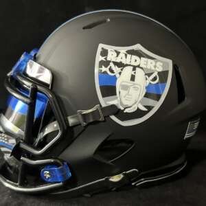 Las Vegas Raiders Back The Blue Mini Football Helmet🔥🔥🔥