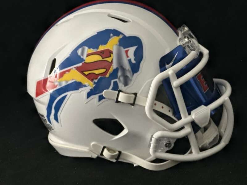 Bills Superman Torn Logo Mini Helmet