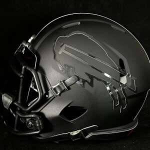 Bills Blackout Mini Helmet with hollow logos! Includes blacked out visor!