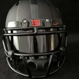 New York Giants Mini Helmet Ninja blacked out matte with glossy decals