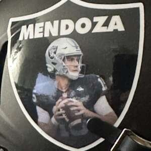 Fernando Mendoza Raiders Mini Helmet!