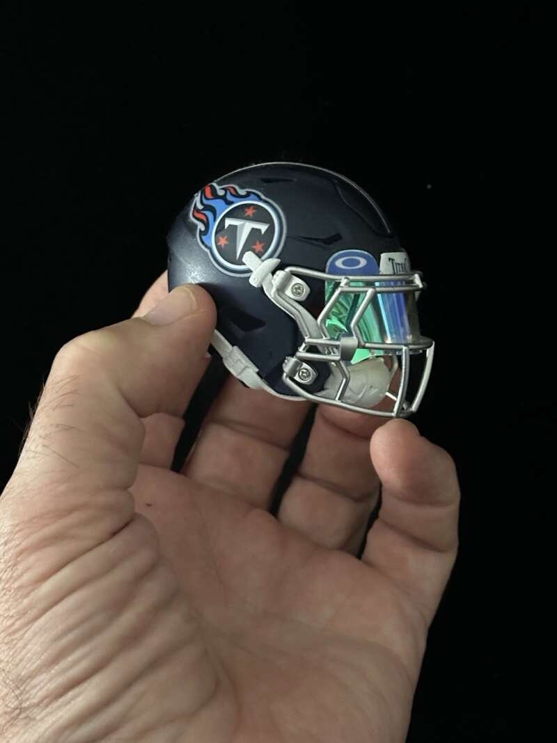 Tennessee Titans Pocket Size 3D Printed Speedflex Helmet.
