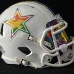 Dallas Cowboys Autism Awareness Mini Helmet With Visor.