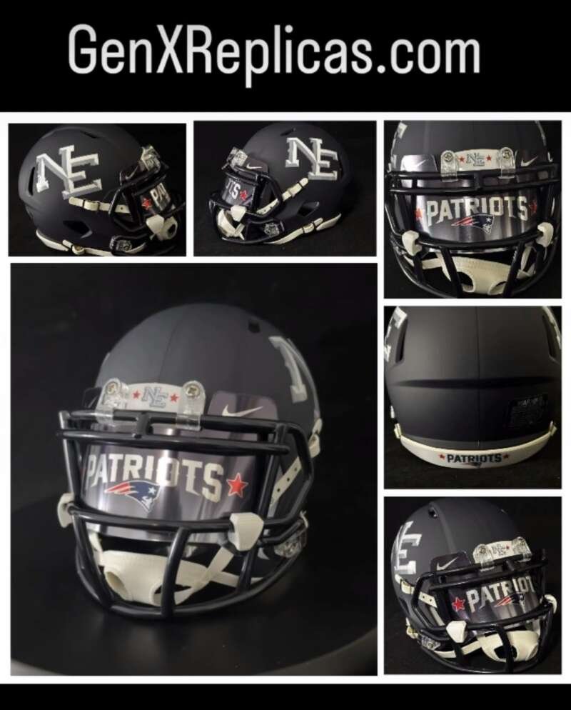 New England Patriots Alternate Mini Helmets With Custom Visor!
