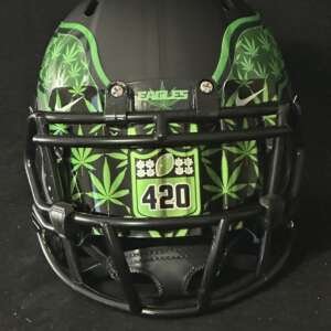 Philadelphia Eagles cannabis 420 mini helmet